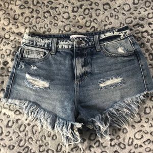 High rise Frayed shorts